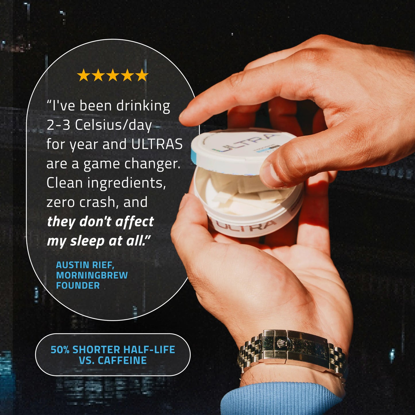 Ultra Focus Pouches - Nootropics with 6 Clean Ingredients for Sharp Focus Smooth Energy Enhanced Cognition Nicotine-Free Caffeine-Free No Jitters Crash or Dependency