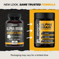 ONNIT Alpha Brain Nootropic Brain Supplement for Men & Women | Memory, Mental Clarity & Cognitive Improvement | Focus Capsules with L-Theanine, Vitamin B6 & Phosphatidylserine (30 Count)