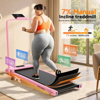 Foldable under Desk Treadmill 3.5HP | Compact Home Gym Equipment Walking Pad | 320Lbs Capacity Office Treadmill with Shock Absorption | Perfect for Home Office Workout