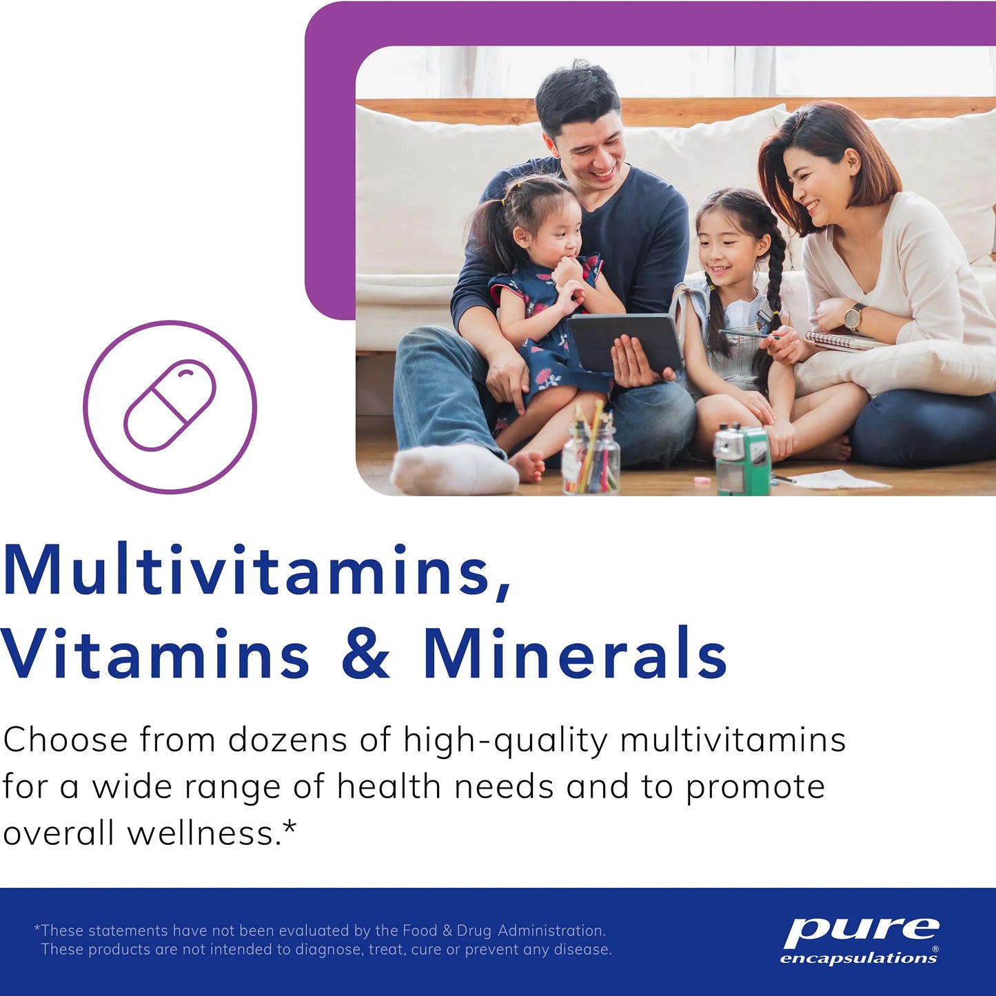 Pure Encapsulations O.N.E. Multivitamin – 30 Capsules | Once-Daily Formula with Metafolin, Coq10 & Lutein Vision & Cellular Support