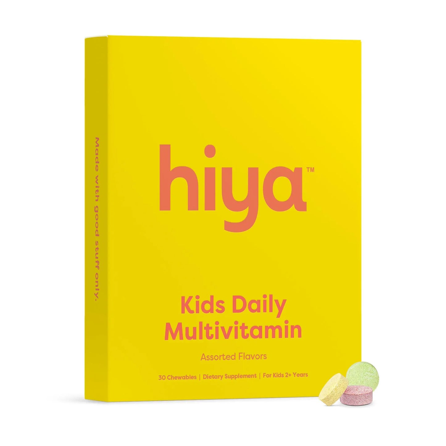 Hiya Kids Daily Multivitamin Refill - 15+ Essential Nutrients from Organic Fruits & Veggies for Daily Use, Healthy Supplements