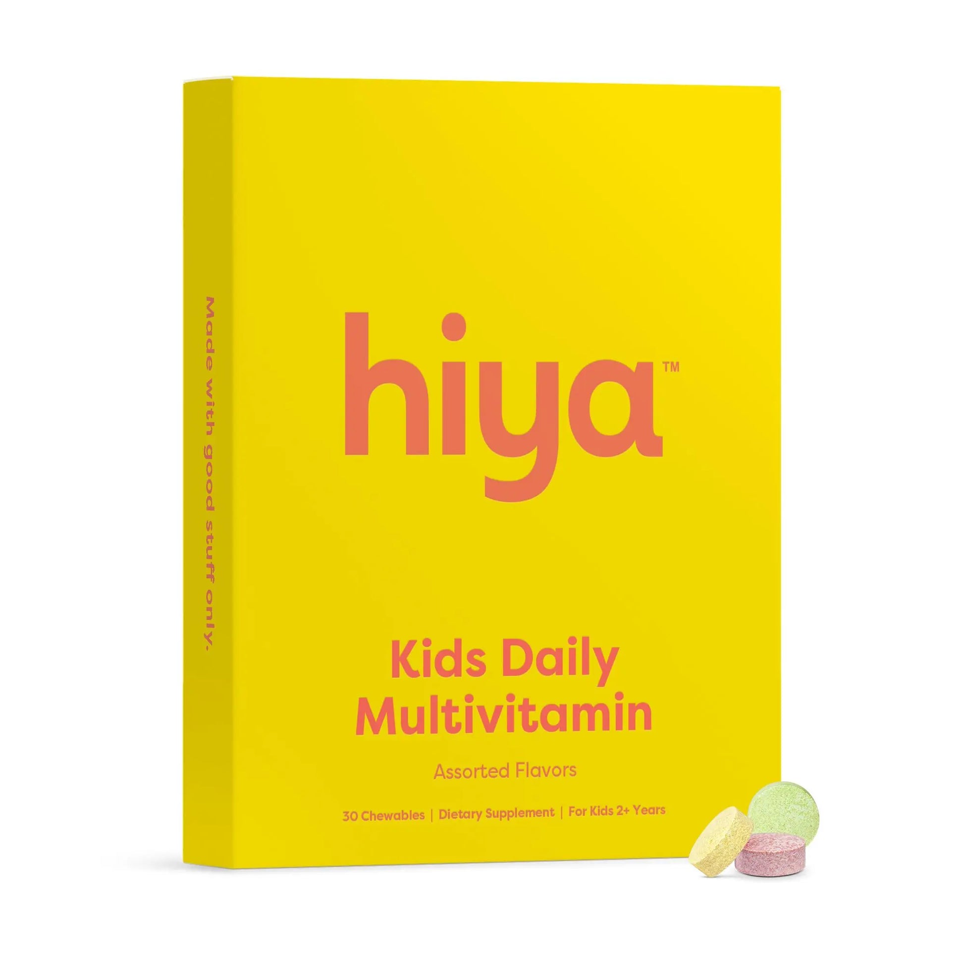 Hiya Kids Daily Multivitamin Refill - 15+ Essential Nutrients from Organic Fruits & Veggies for Daily Use, Healthy Supplements