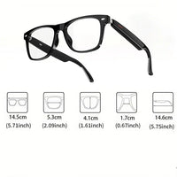 Smart Glasses, Smart Eyewear, Wireless Headphone Smart Glasses with Transparent Lenses for Listening to Music & Calling, Smart Sports Sunglasses with Mic for Home & Daily Use, Durable Electronic Glasses #GLOBAL PICKS