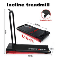 OVER SELF 2-In-1 Foldable Walking Treadmill with Multiple Colors, with Handle and Remote Control, Low Noise, Portable Design, Suitable for Home Office Fitness Equipment, Outdoorfun, Black Friday Deals