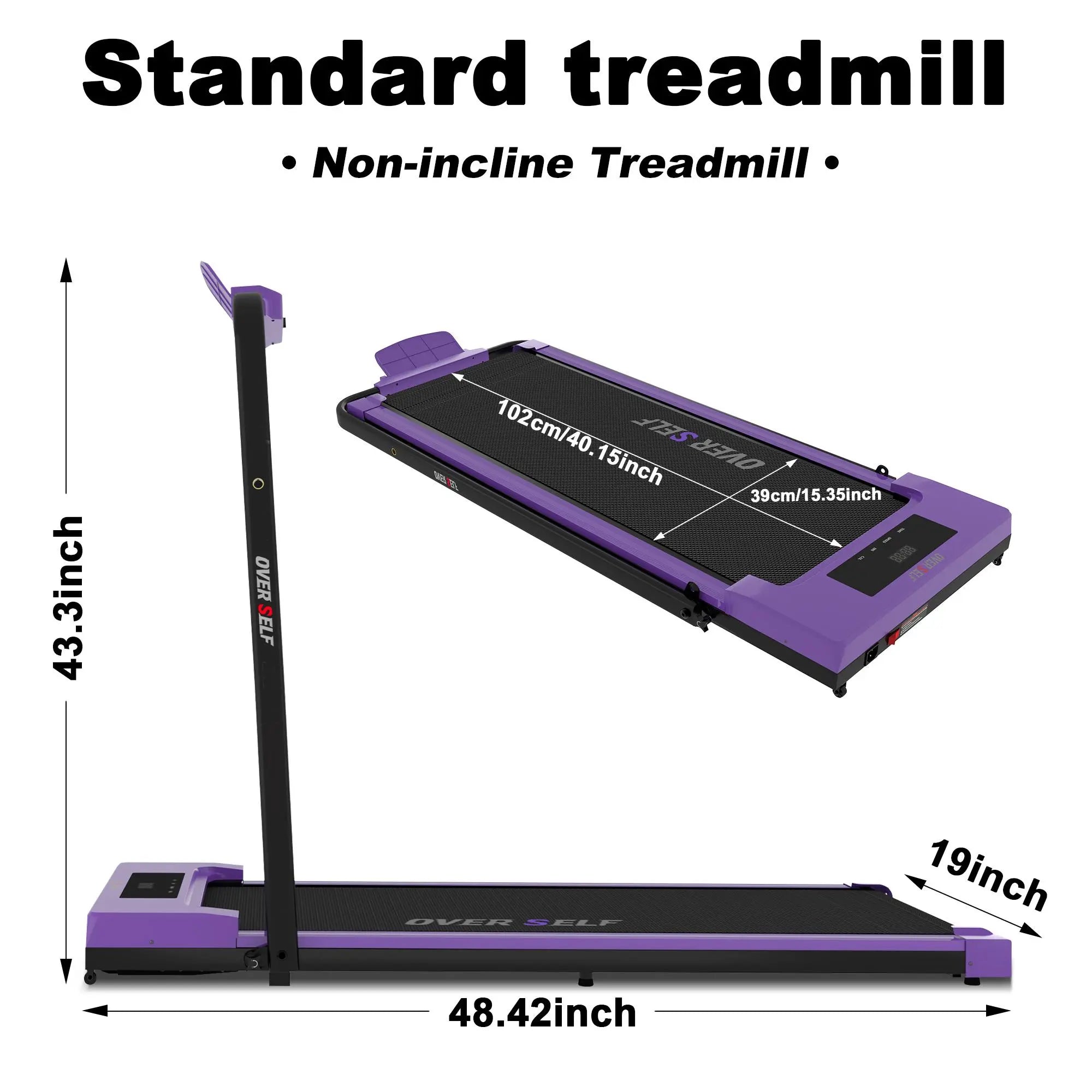 OVER SELF 2-In-1 Foldable Walking Treadmill with Multiple Colors, with Handle and Remote Control, Low Noise, Portable Design, Suitable for Home Office Fitness Equipment, Outdoorfun, Black Friday Deals