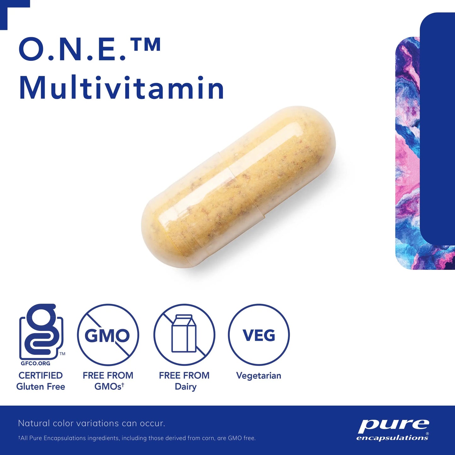 Pure Encapsulations O.N.E. Multivitamin – 30 Capsules | Once-Daily Formula with Metafolin, Coq10 & Lutein Vision & Cellular Support