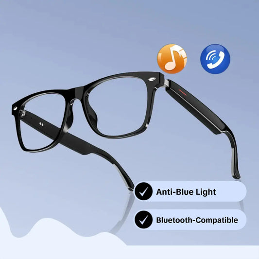 Smart Glasses, Smart Eyewear, Wireless Headphone Smart Glasses with Transparent Lenses for Listening to Music & Calling, Smart Sports Sunglasses with Mic for Home & Daily Use, Durable Electronic Glasses #GLOBAL PICKS