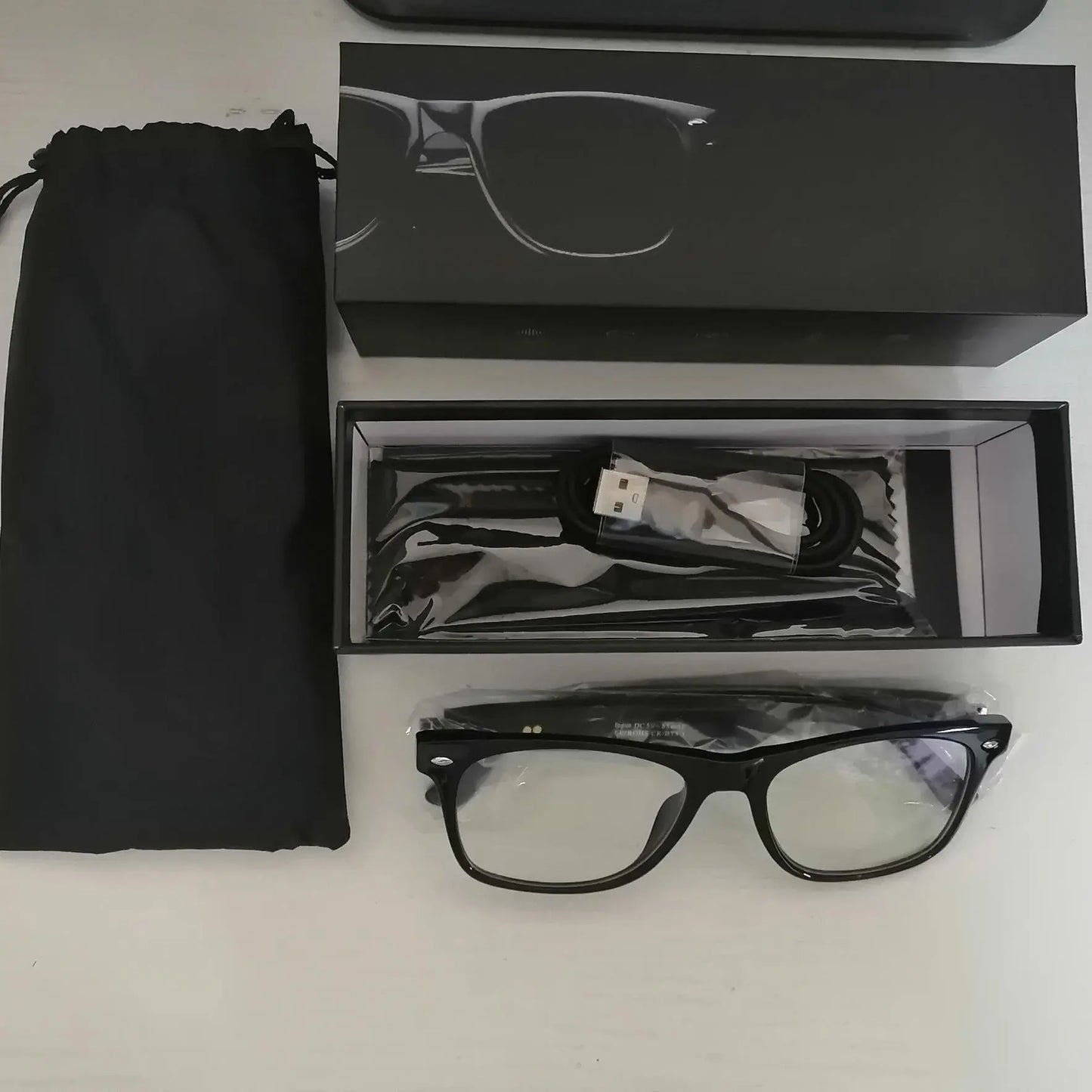 Smart Glasses, Smart Eyewear, Wireless Headphone Smart Glasses with Transparent Lenses for Listening to Music & Calling, Smart Sports Sunglasses with Mic for Home & Daily Use, Durable Electronic Glasses #GLOBAL PICKS