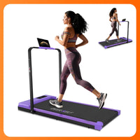 OVER SELF 2-In-1 Foldable Walking Treadmill with Multiple Colors, with Handle and Remote Control, Low Noise, Portable Design, Suitable for Home Office Fitness Equipment, Outdoorfun, Black Friday Deals
