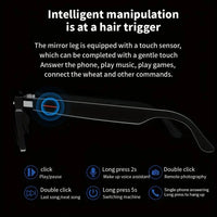 Smart Glasses, Smart Eyewear, Wireless Headphone Smart Glasses with Transparent Lenses for Listening to Music & Calling, Smart Sports Sunglasses with Mic for Home & Daily Use, Durable Electronic Glasses #GLOBAL PICKS