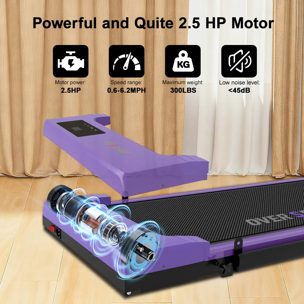 OVER SELF 2-In-1 Foldable Walking Treadmill with Multiple Colors, with Handle and Remote Control, Low Noise, Portable Design, Suitable for Home Office Fitness Equipment, Outdoorfun, Black Friday Deals