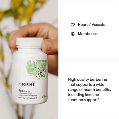 Thorne Berberine - Botanical Supplement - 60 Capsules - Healthcare Supplement